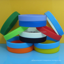 Solid color silicone wristbands , Blank rubber bracelet